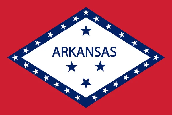 Bandera de Arkansas . — Vector de stock