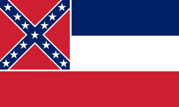 Bandera de Mississippi . — Archivo Imágenes Vectoriales