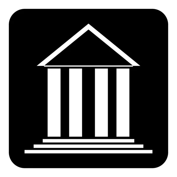 Bank symbol button. — Stock Vector
