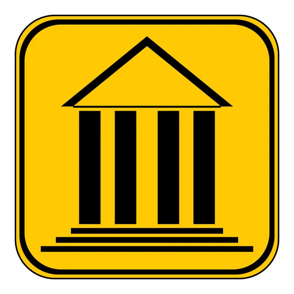 Botón símbolo del banco . — Vector de stock
