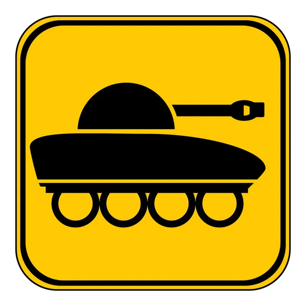 Botón símbolo Panzer . — Vector de stock