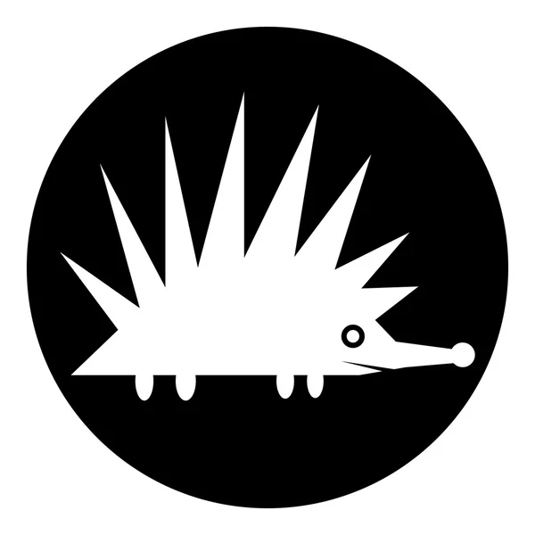 Hedgehog symbol button. — Stock Vector