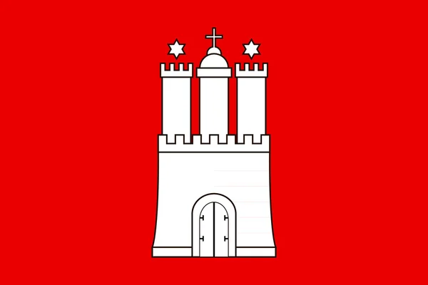 Σημαία του Αμβούργου. — Διανυσματικό Αρχείο