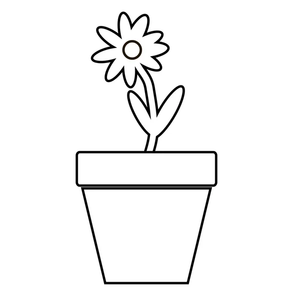 Fekete virág ikon. — Stock Vector