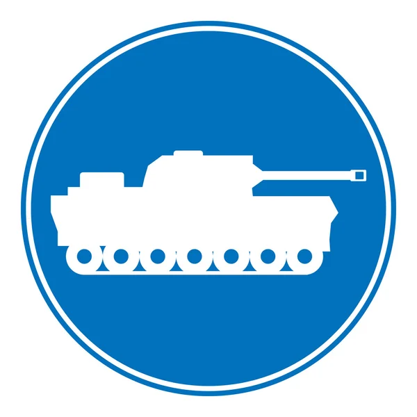 Panzer symbool knop. — Stockvector