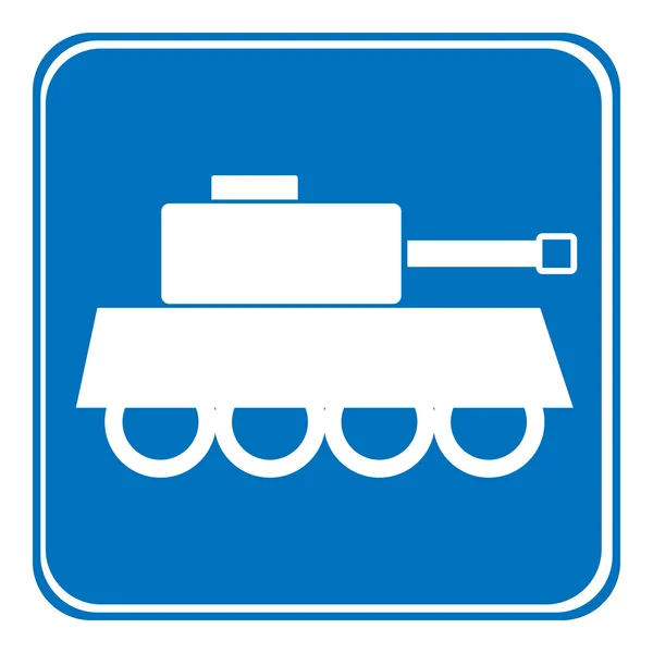 Botón símbolo Panzer . — Vector de stock
