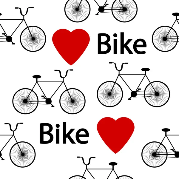 Bicicleta símbolo sem costura padrão . —  Vetores de Stock