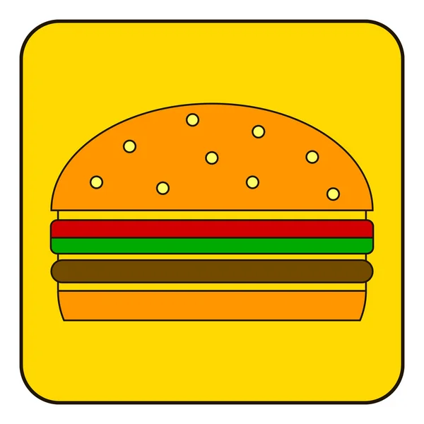 Hamburger Ikone. — Stockvektor
