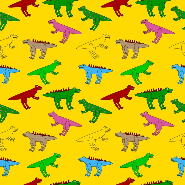 Patrón sin costura de los dinosaurios. — Archivo Imágenes Vectoriales