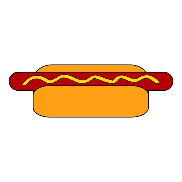 Hot dog icon. — Stock Vector