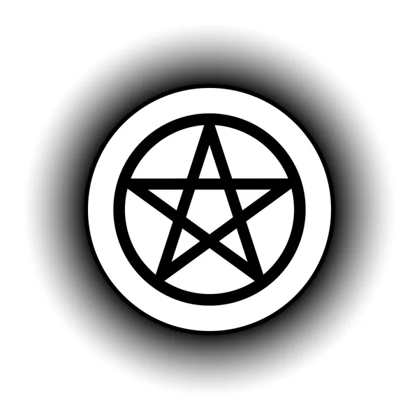 Pentagram tlačítko. — Stockový vektor