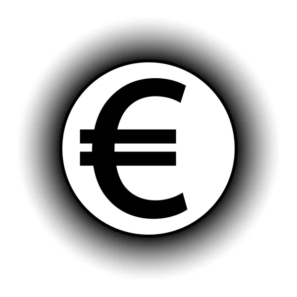 Bouton euro . — Image vectorielle