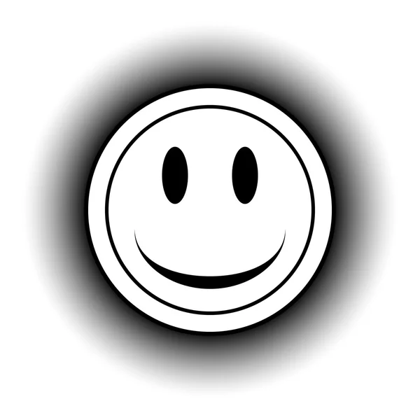 Sourire face cercle bouton . — Image vectorielle