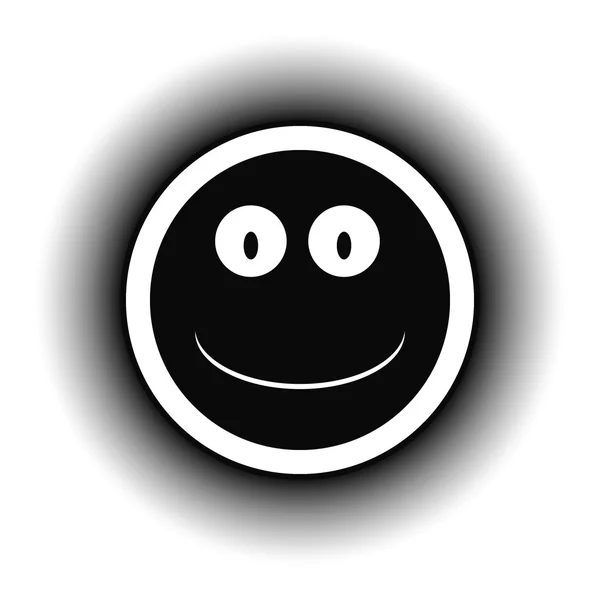 Sourire face cercle bouton . — Image vectorielle