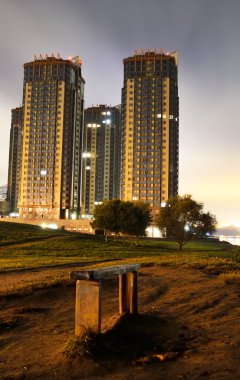 Microdistrict Ribatskoe gece.