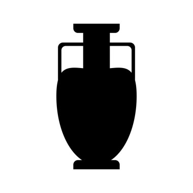 Beyaz üzerine Antik vazo.