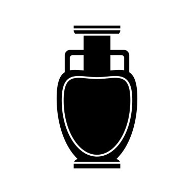 Beyaz üzerine Antik vazo.