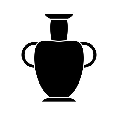 Beyaz üzerine Antik vazo.