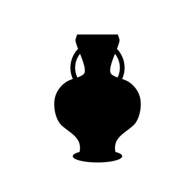 Beyaz üzerine Antik vazo.