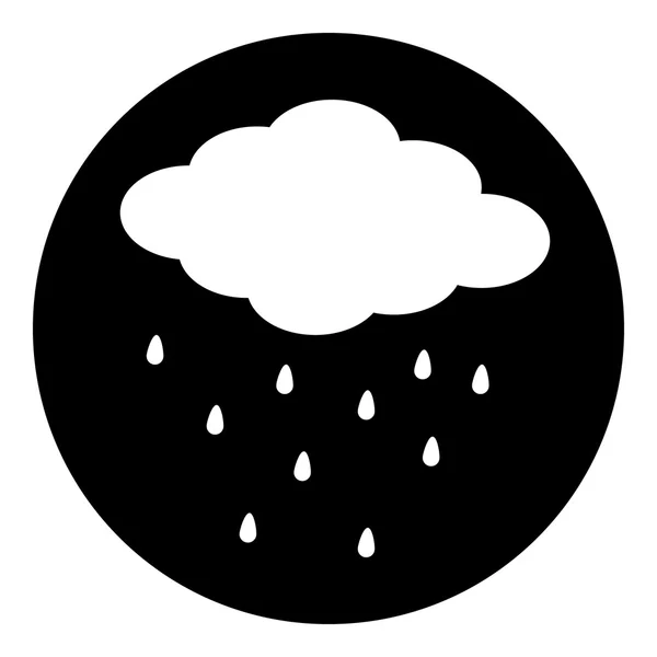 Wolkensymbol mit Regen. — Stockvektor