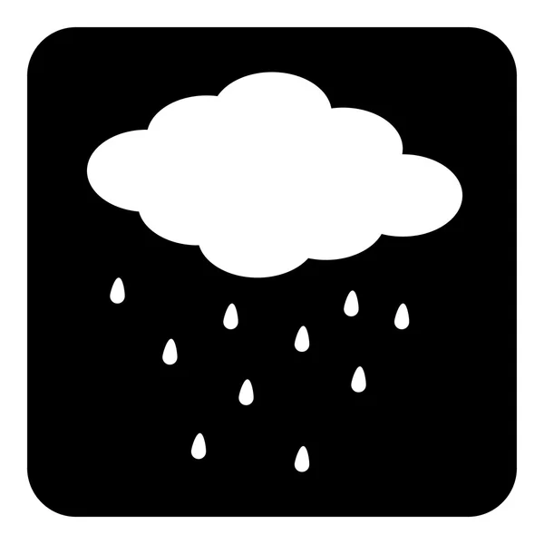 Icono de nube con lluvia. — Archivo Imágenes Vectoriales