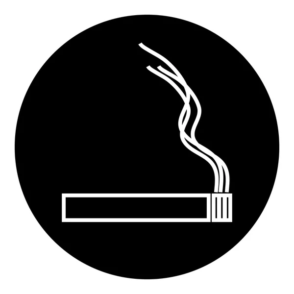 Icono de cigarrillo en blanco . — Archivo Imágenes Vectoriales