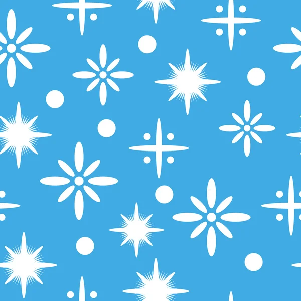 Patrón sin costuras de invierno con copos de nieve. — Archivo Imágenes Vectoriales