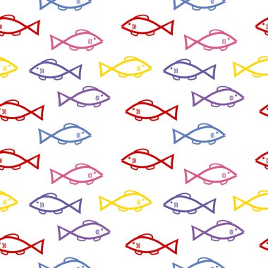 Beyaz balık seamless modeli.