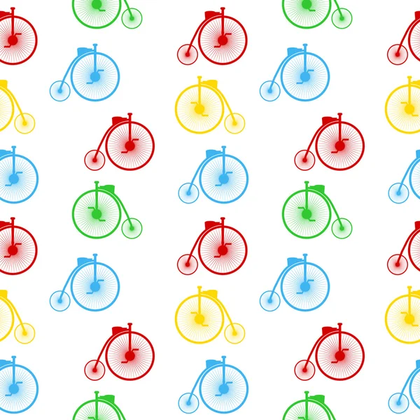 Retro bike seamless pattern. — Stock Vector