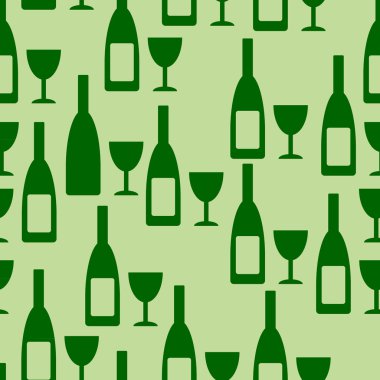 Şişe ve glasse seamless modeli. 