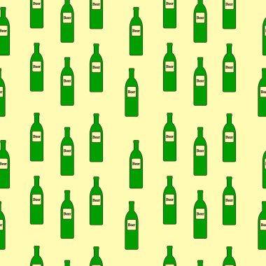 Bira şişe seamless modeli. 