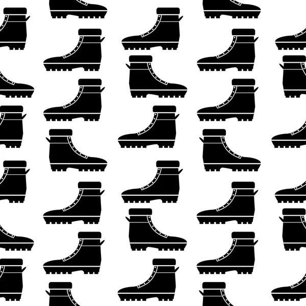 Boot seamless pattern on white. — Stock Vector