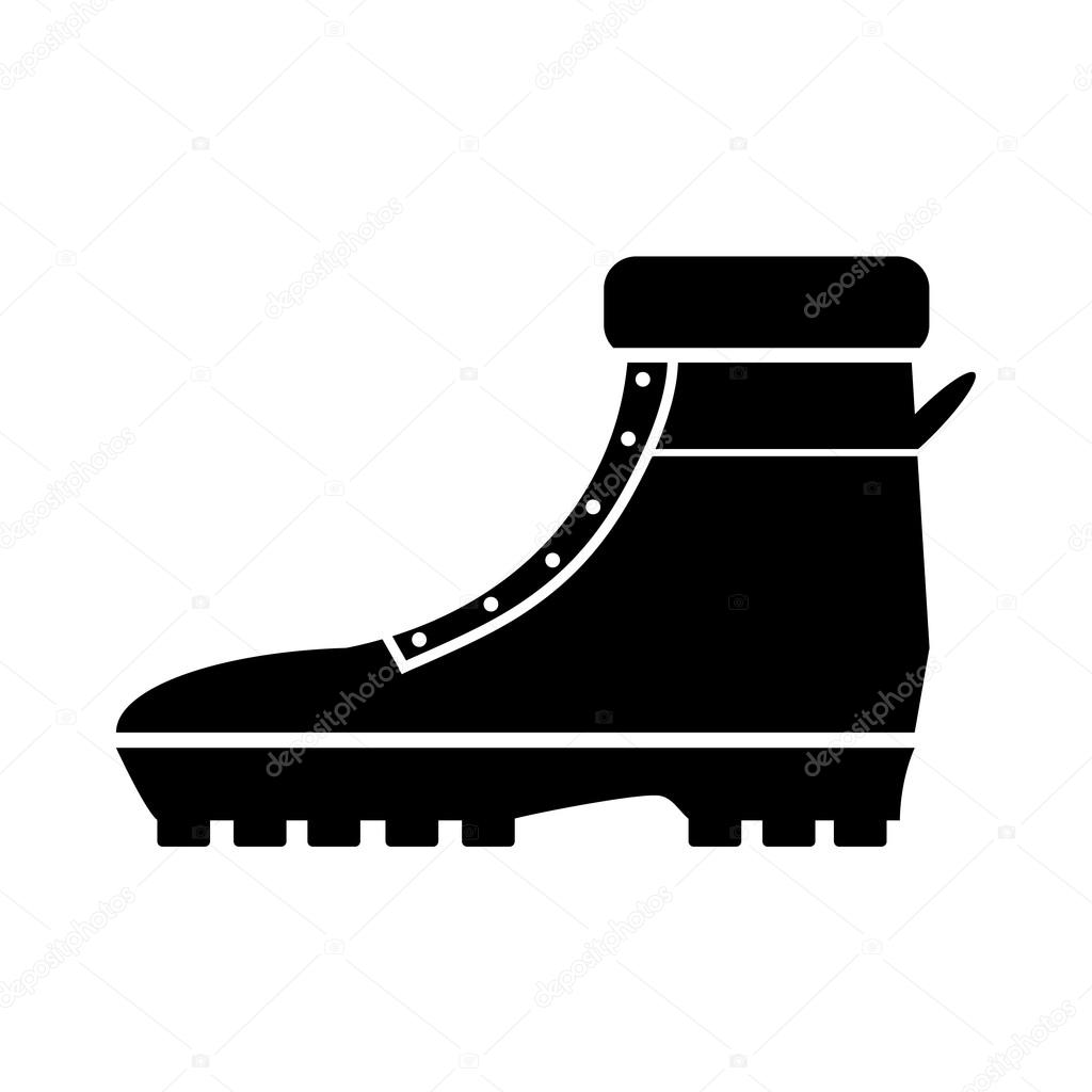 Boot icon on white.