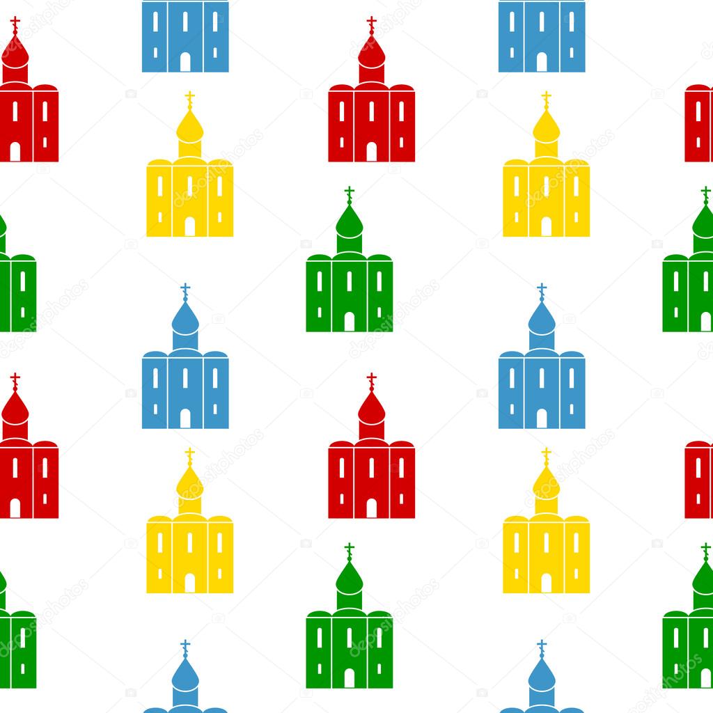 Orthodox church seamless pattern.