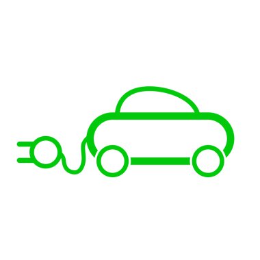 elektrikli araba simgesi.