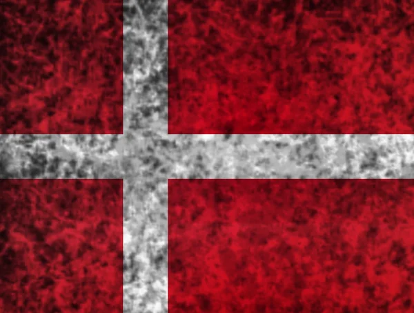 Flagge von Dänemark. — Stockfoto
