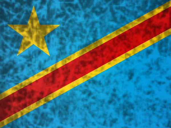 Demokratik Kongo Cumhuriyeti Bayrağı. — Stok fotoğraf