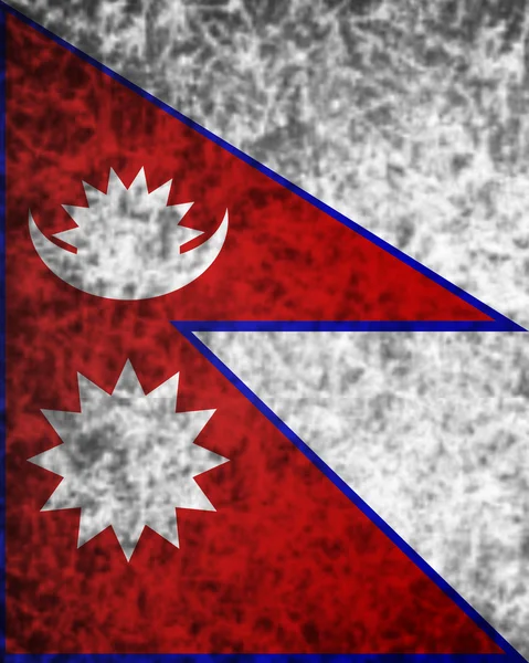 Vlag van nepal. — Stockfoto