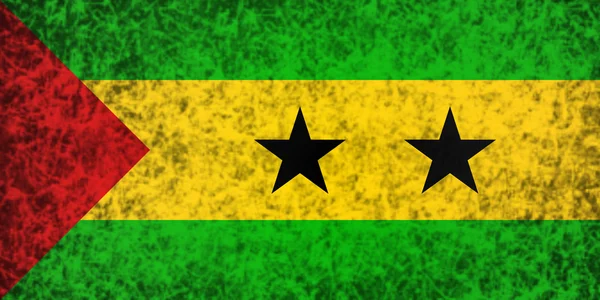 Flagge von Sao Tome und Principe. — Stockfoto