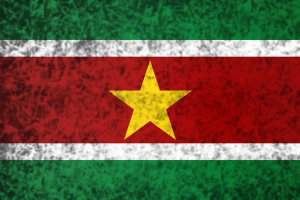 Surinam Cumhuriyeti bayrağı. — Stok fotoğraf