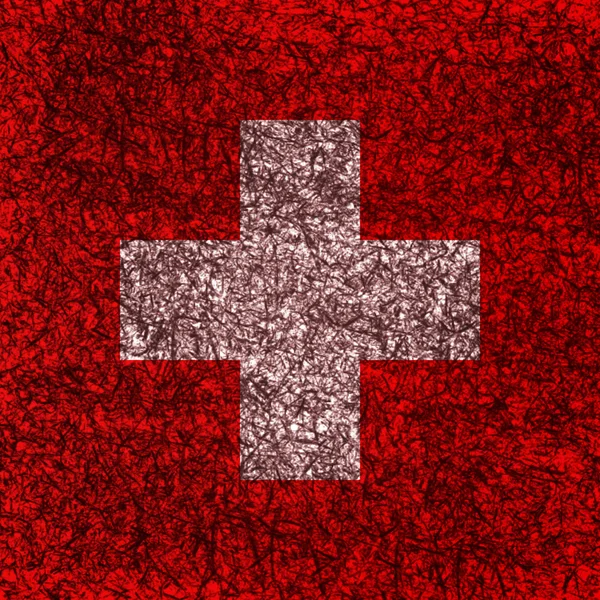 Flagge der Schweiz. — Stockfoto