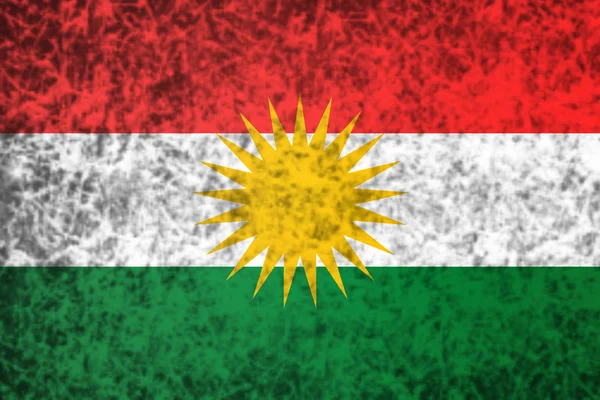 Flagge von Kurdistan. — Stockfoto