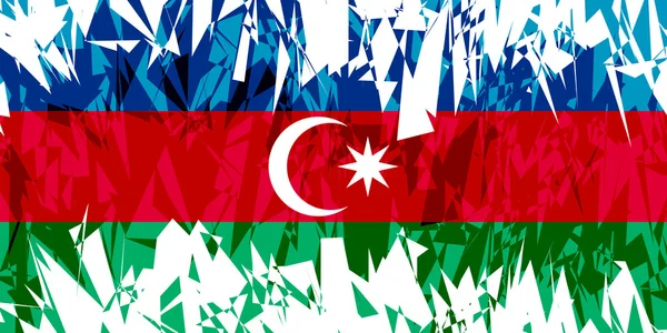 Vlajka Ázerbájdžánu. — Stockový vektor