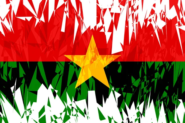 Burkina Fasos flagga. — Stock vektor