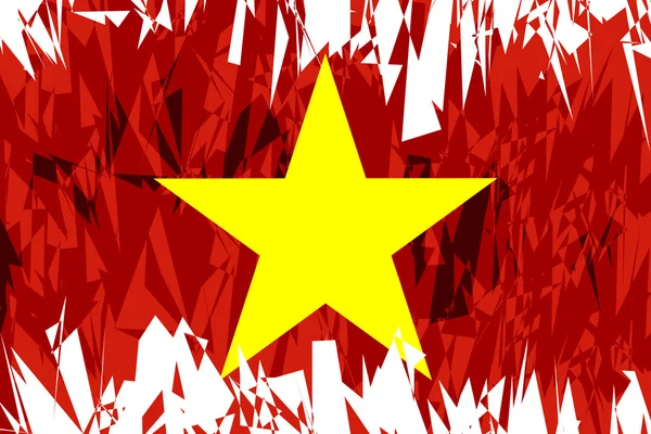 ベトナムの旗. — ストックベクタ