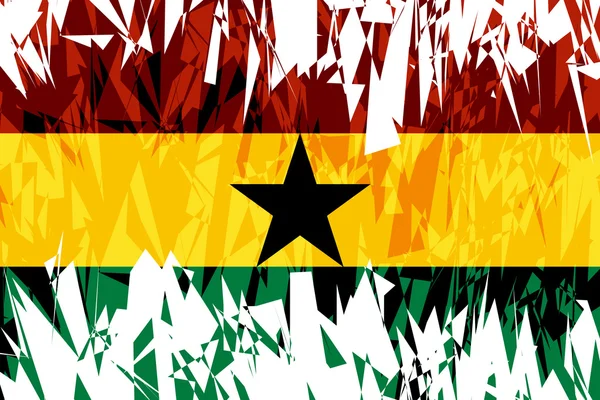 加纳的旗子. — 图库矢量图片