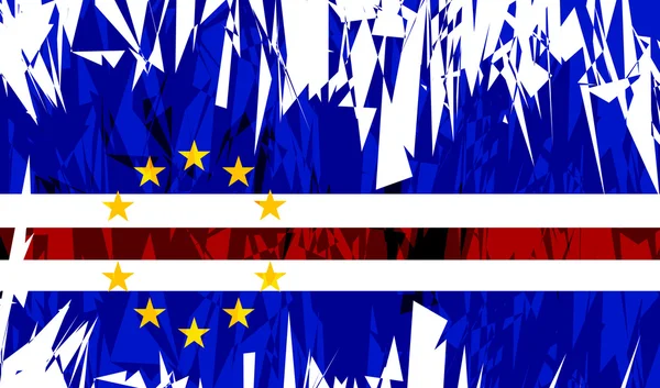 Bandeira de Cabo Verde. — Vetor de Stock