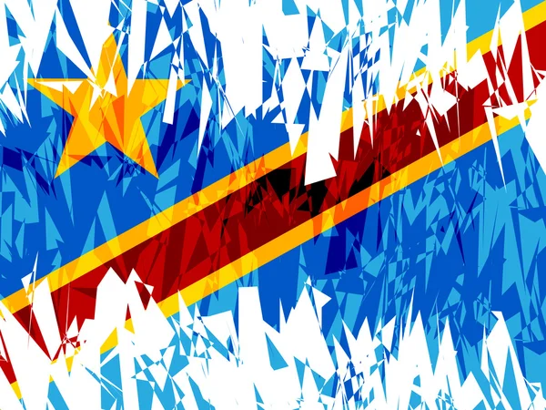 Σημαία Λαϊκής Δημοκρατίας του Κονγκό. — Διανυσματικό Αρχείο