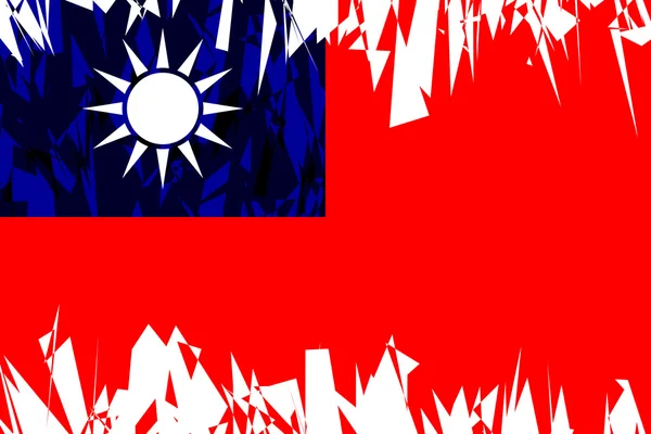 Bandeira da república da China . — Vetor de Stock