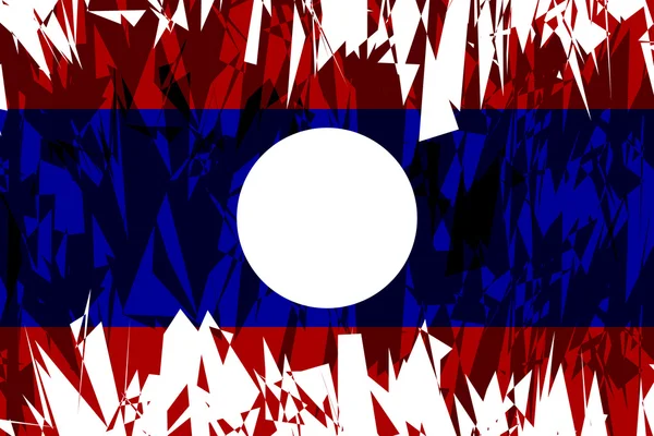 Laos flagga. — Stock vektor